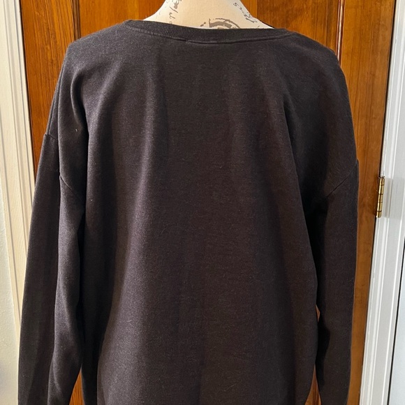 Torrid Size 1 Mushroom graphic crew neck Charcoal sweatshirt roomy and soft - Picture 3 of 5